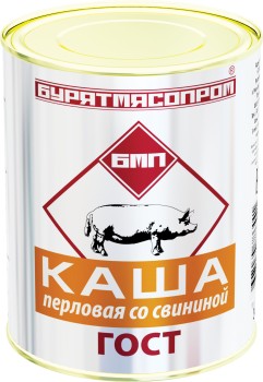 Каша БМП перловая со свининой 340г ж/б