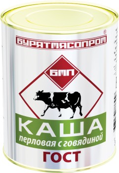 Каша БМП перловая с говядиной ГОСТ 340г ж/б