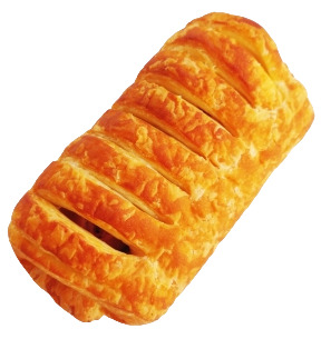 Слойка Хлебный базар с сосиской 110гр