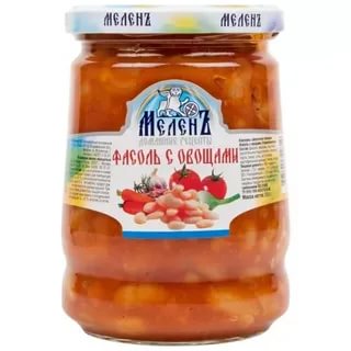 Фасоль Меленъ с овощами  550г с/б