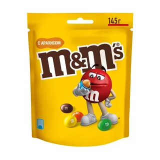 Драже М&М's шоколад с арахисом 145г