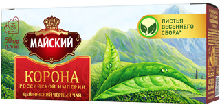 Чай МАЙСКИЙ Корона Российской империи 50г (25пак*2г)