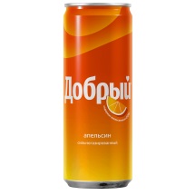 Напиток газированный ДОБРЫЙ Апельсин витамин С 0,33л ж/б