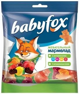Мармелад жевательный ЯШКИНО BABYFOX Бегемоты 70г