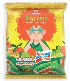Мармелад СИБИРЬ Трицветик Вкус лета  250г