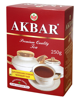 Чай AKBAR ОРА красно-белый кр/лист 250г
