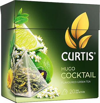 Чай CURTIS Hugo Coctail зелен (20пак*1,8г) 36г пирамидки