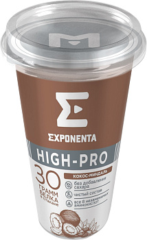 Напиток EXPONENTA HIGH-PRO со вкусом Кокос-Миндаль 250г