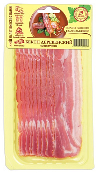 Бекон ИНЕЙ Деревенский нарезка с/к в/у 100г