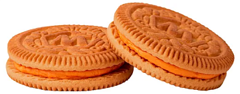 Печенье Дом Морозова сэндвич с апельсиновой начинкой и взрывной карамелью