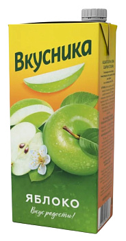 Напиток сокосодержащий ВКУСНИКА яблоко 0,95л т/п
