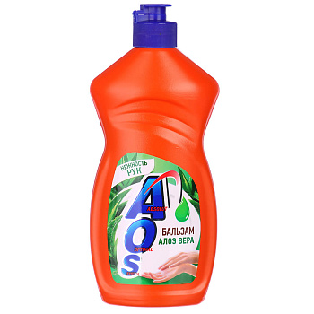 Средство д/посуды AOS Бальзам Алоэ вера 400г