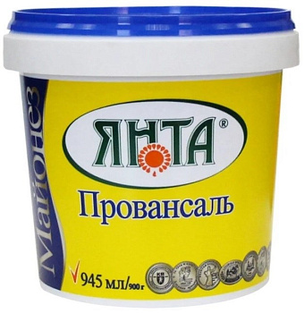 Майонез ЯНТА Провансаль 900г п/б г.Иркутск