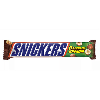 Батончик шоколадный SNICKERS c лесным орехом 81г