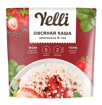 Каша Yelli Овсяная земляника&чиа 60г
