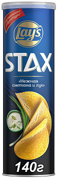 Чипсы картофельные LAYS STAX Сметана Лук 140г