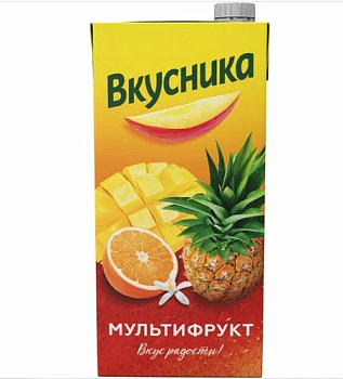 Напиток сокосодержащий ВКУСНИКА мультифрукт 1,93л т/п