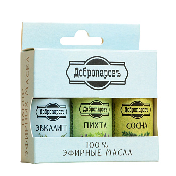 Набор эфирных масел эвкалипт, пихта, сосна "Добропаровъ" 3 шт по 17 мл 3803511