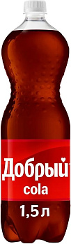 Напиток газированный ДОБРЫЙ Кола 1,5л п/б