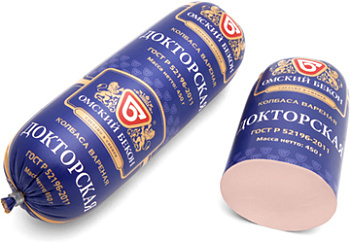 Колбаса ОМСКИЙ БЕКОН Докторская ГОСТ 450г