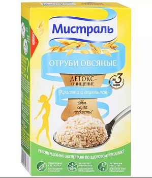 Отруби овсяные МИСТРАЛЬ 400г