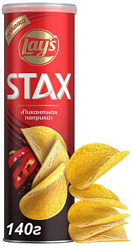 Чипсы картофельные LAYS STAX Паприка 140г