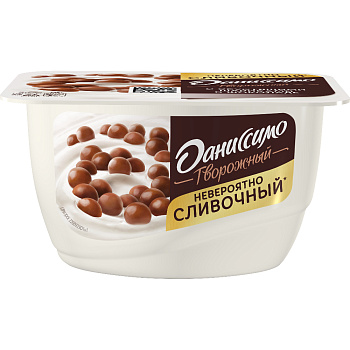 Продукт творожный  Даниссимо Хрустящие шарики натур 7.3% 130г без ЗМЖ