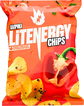 Чипсы LIT ENERGY рифленые Паприка 120г