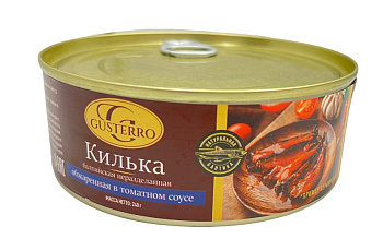 Килька GUSTERRO обжар в т/с 240г (ключ) 