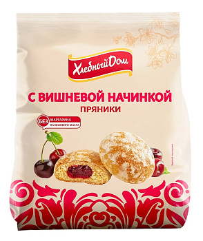 Пряники ХЛЕБНЫЙ ДОМ с вишневой начинкой 300г