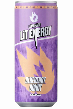 Напиток газированный Lit Energy Черничный Пончик 0,33л ж/б