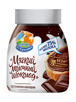 Паста КОРОВКА из КОРЕНОВКИ мягкий молочный шоколад 15% 330г ПЭТ