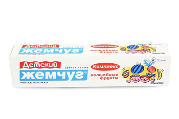 Зуб.паста ЖЕМЧУГ детский комплекс Волшебные фрукты 50мл НК