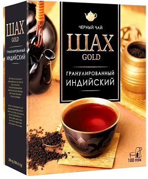 Чай ШАХ Голд гранулы 200г (100пак*2г)
