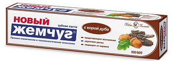 Зуб.паста НОВЫЙ ЖЕМЧУГ кора дуба 100мл пенал