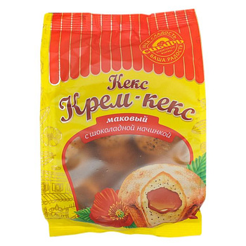 Крем-кекс СИБИРЬ Шоколадный с шок начинкой 250г