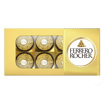 Конфеты FERRERO Роше картон Т6*8 75г
