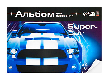 Альбом д/рисования на скрепке 40л "Авторалли" 9403296