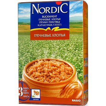 Хлопья NORDIC гречневые 550г