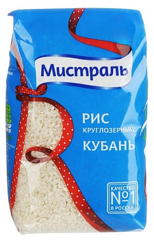 Крупа рис МИСТРАЛЬ кубань белый 900г