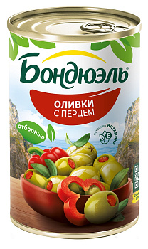 Оливки BONDUELLE фаршированные со сладким перцем 314г ж/б