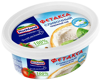 Сыр творожный Hochland Фетакса Сливочный с добавлением рассольного сыра 48% 140г