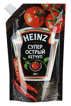 Кетчуп HEINZ супер острый 320г дой-пак