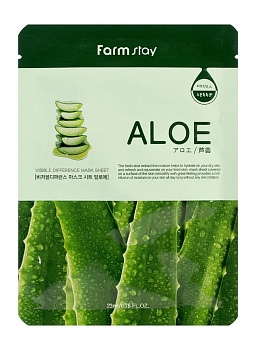 Маска тканевая д/лица FARMSTAY с алоэ 23мл