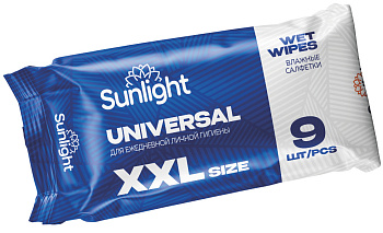 Салфетки влажные SUNLIGHT Супер мини Universal 9шт