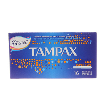 Тампоны TAMPAX супер плюс 16шт с п/а