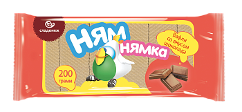 Вафли СЛАДОНЕЖ Ням Нямка Шоколад 200г