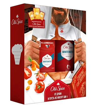 Набор Old Spice WhiteWater Твердый дезодорант 50мл, Old Spice WhiteWater Гель для душа 250мл