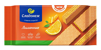 Вафли СЛАДОНЕЖ Тоньше и вкуснее Лимонные 170г