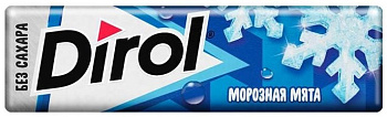 Жевательная резинка DIROL морозная мята 13,6г